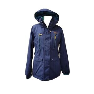 VINTAGE Wed'ze Ski Snowboarding Jacket Women's XS Blue adjustable Waist